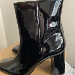 Brand new black patent leather boots,  great for all occasions retro style